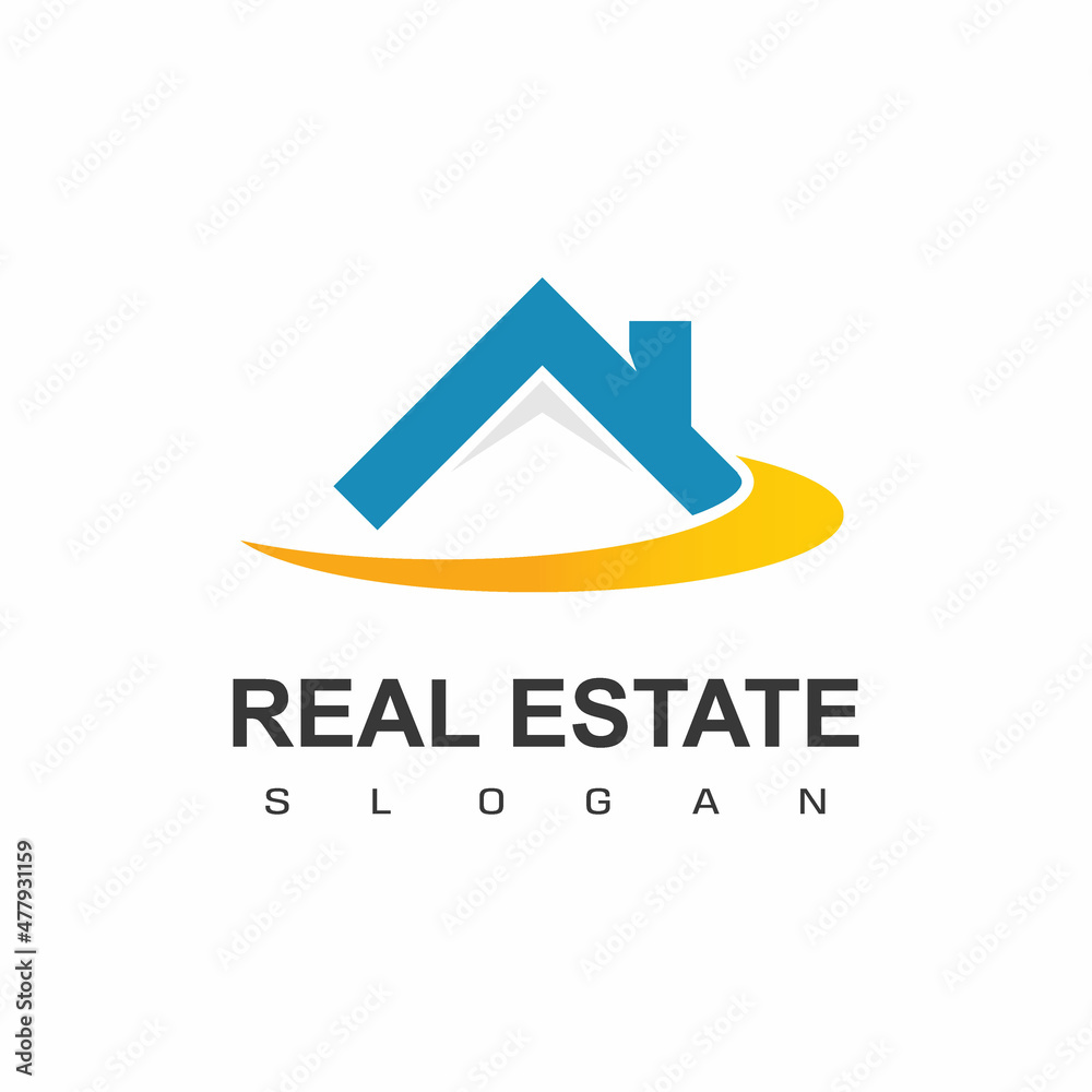 Wall mural House Logo Template, Real Estate Symbol