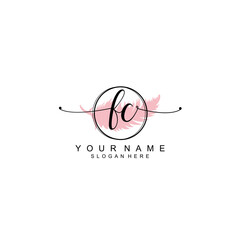 FC initial  Luxury logo design collection