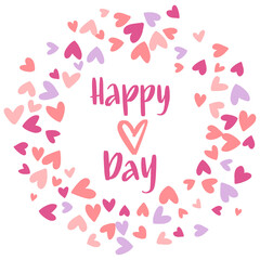 Happy Valentine's Day. Modern style calligraphy phrase.