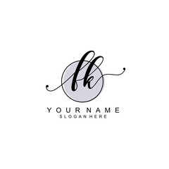 FK initial  Luxury logo design collection