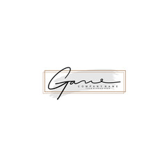 GA initial Signature logo template vector
