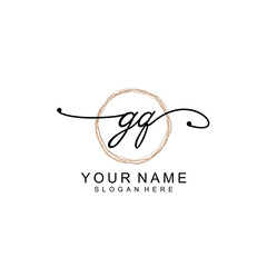 GQ initial Signature logo template vector