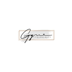 GQ initial Signature logo template vector