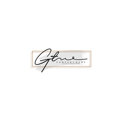 GT initial Signature logo template vector