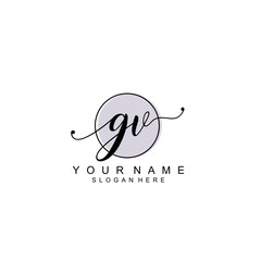 GV initial Luxury logo design collection