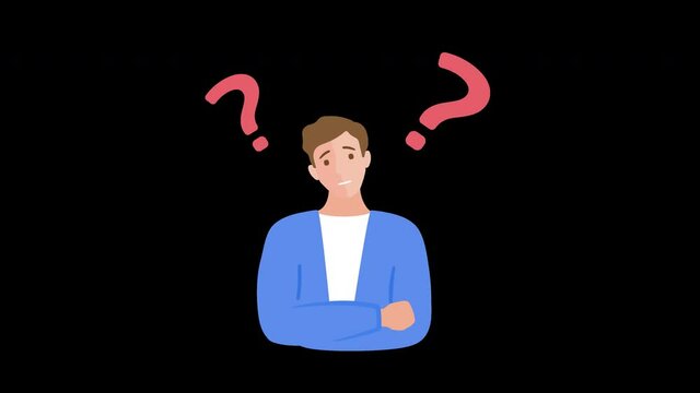 Man with question marks 01