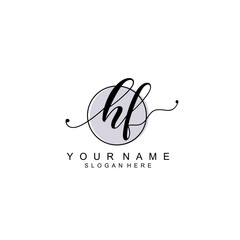 HF initial Luxury logo design collection