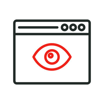 Browser Visibility Vector Icon Which Is Suitable For Commercial Work And Easily Modify Or Edit It

