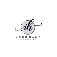 IH initial Luxury logo design collection
