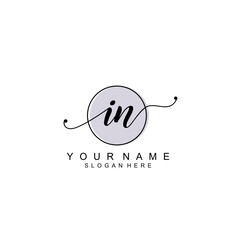 IN initial Luxury logo design collection