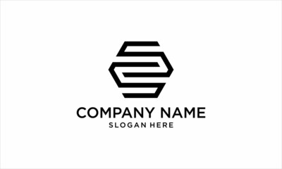 Letter SS logo, Alphabet SS logo, Initials SS logo, SS hexagon letter logo vector template