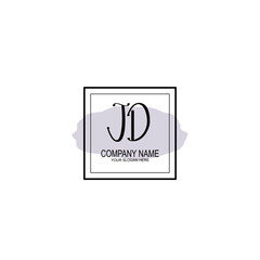 Fototapeta na wymiar Letter JD minimalist wedding monogram vector