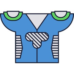 Referee or sport player vest icon vector isolated