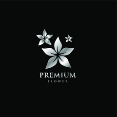 premium flower logo. premium color abstract flower vector.simple and luxury floral illustration