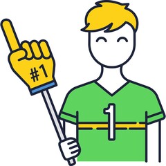 Soccer football sport team fan vector icon