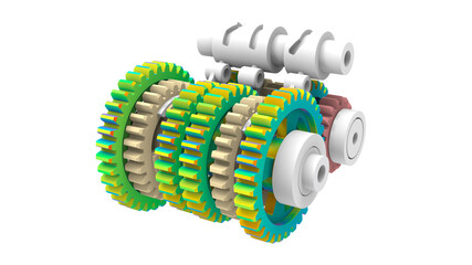 3D rendering - gears finite element analysis