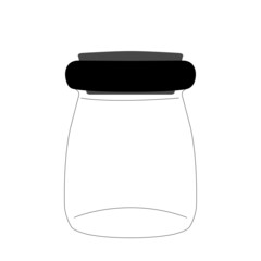 Glass Pudding Bottle 3.3 oz  with Cork Stopper,flat icon design vector