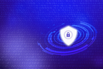 2d illustration shield security futuristic background
