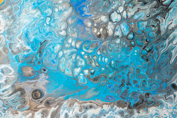 Creative abstract hand painted background, wallpaper, texture, close-up fragment of acrylic painting on canvas with brush strokes. Modern art.