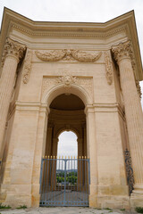 Fototapeta na wymiar Royale de Peyro Square Saint Clement Aqueduct building arch in Montpellier
