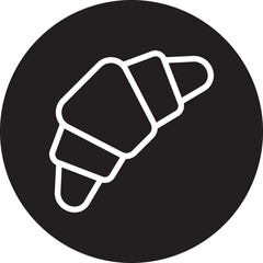 Croissant glyph icon