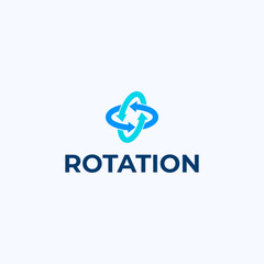 abstract logo rotation, arrow concept
