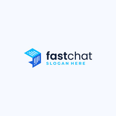 logo chat logo, fast massage logo