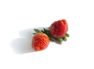 fresh strawberry isolated white background