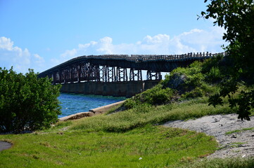 Alte Brücke am Overseas Highway, Florida Keys