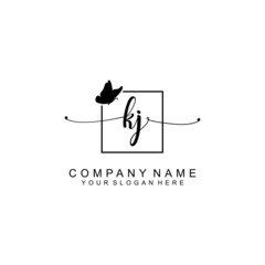 KJ initial Luxury logo design collection