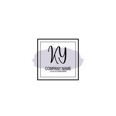 Letter KY  minimalist wedding monogram vector