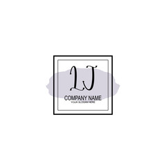 Letter LJ minimalist wedding monogram vector