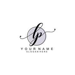 LP initial Luxury logo design collection