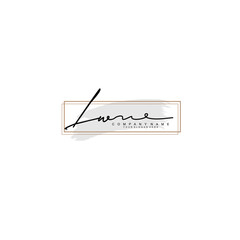 LW initial Signature logo template vector