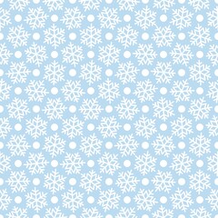 White snowflakes on blue for Christmas gift box papper pattern