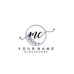 MC initial Luxury logo design collection