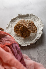 hand holding a piece of bread