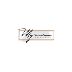 MJ initial Signature logo template vector