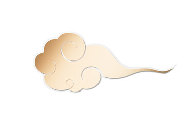 Chinese clouds with white background, 3d rendering.