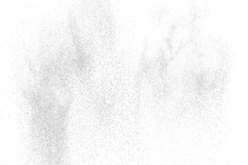 Distressed black texture. Dark grainy texture on white background. Dust overlay textured. Grain noise particles. Rusted white effect. Grunge design elements. Vector illustration, EPS 10.