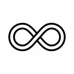Infinity icon isolated on white background. Eternal, limitless, endless, unlimited infinity symbols. Mobius line vector illustration.