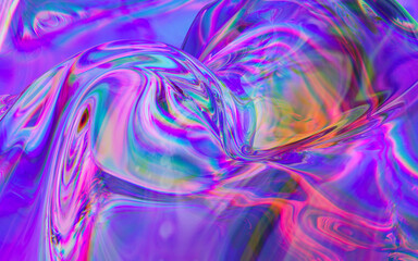 Abstract gradation of glass, 3d rendering.