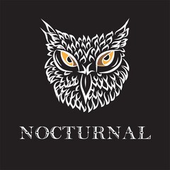 Nocturnal Owl Bird T-Shirt Graphics Design Vector Illustration