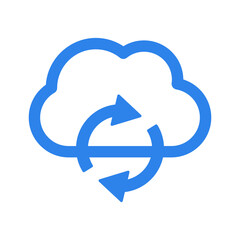 Cloud Refresh Vector icon which is suitable for commercial work and easily modify or edit it

