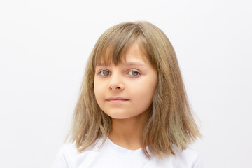 Portrait of a happy smiling child girl