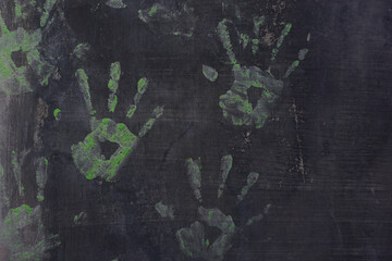 abstract background with handsprint on surface