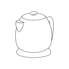 Dishware theme. Coloring book page for kids. Cartoon style. Vector illustration isolated on white background.