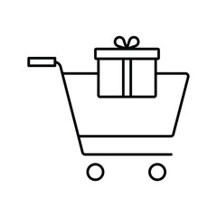 Gift Cart Vector icon which is suitable for commercial work and easily modify or edit it

