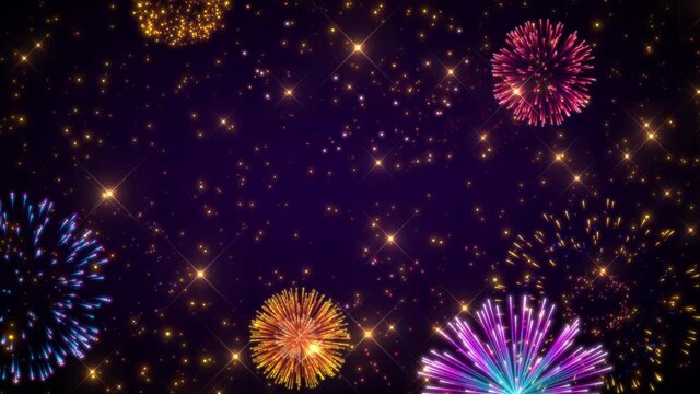 explosive fireworks background celebration loop