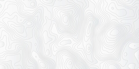 Fototapeta premium Vector contour topographic map background. Topography and geography map grid abstract backdrop, Vector illustration of topographic line contour map, black-white design, Luxury black abstract line art.